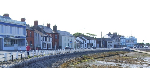 A row of pretty houses overlooking Skerries Harbour.